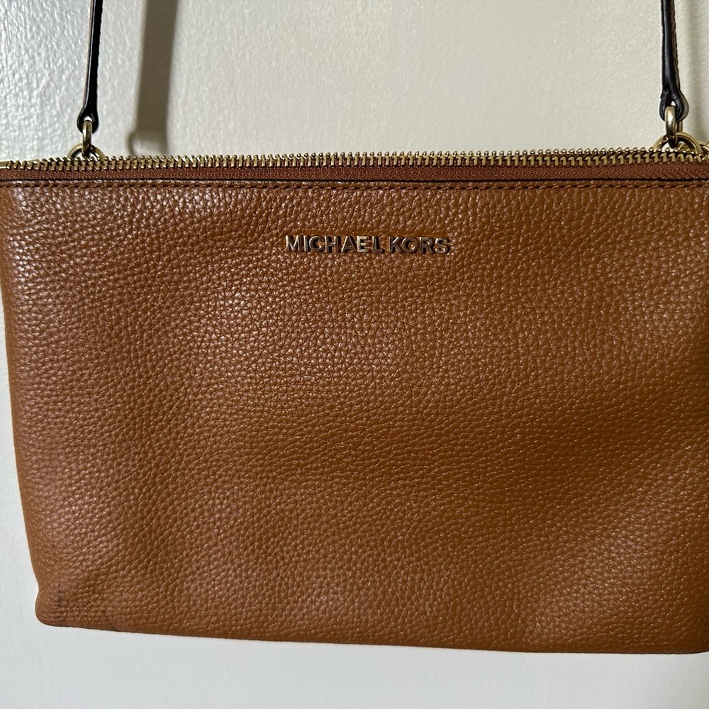 Michael Kors Brown Leather Crossbody Bag
